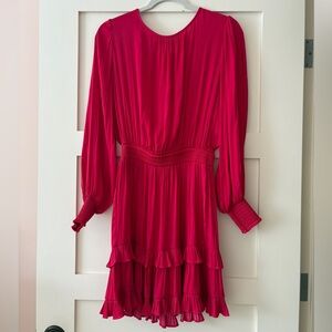 Evereve Hailey Mini Dress Long Sleeve Satin